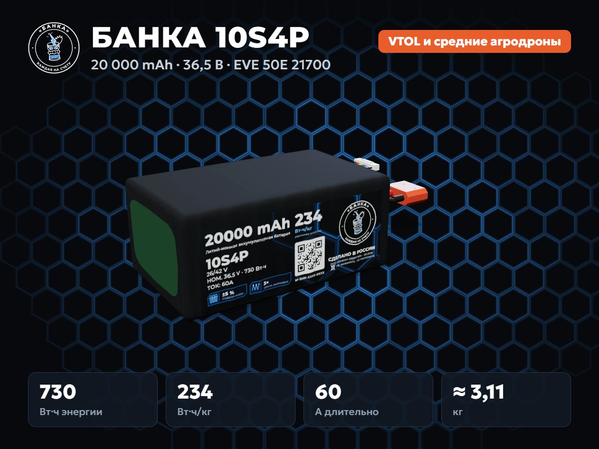 БАНКА 10S4P EVE 50E