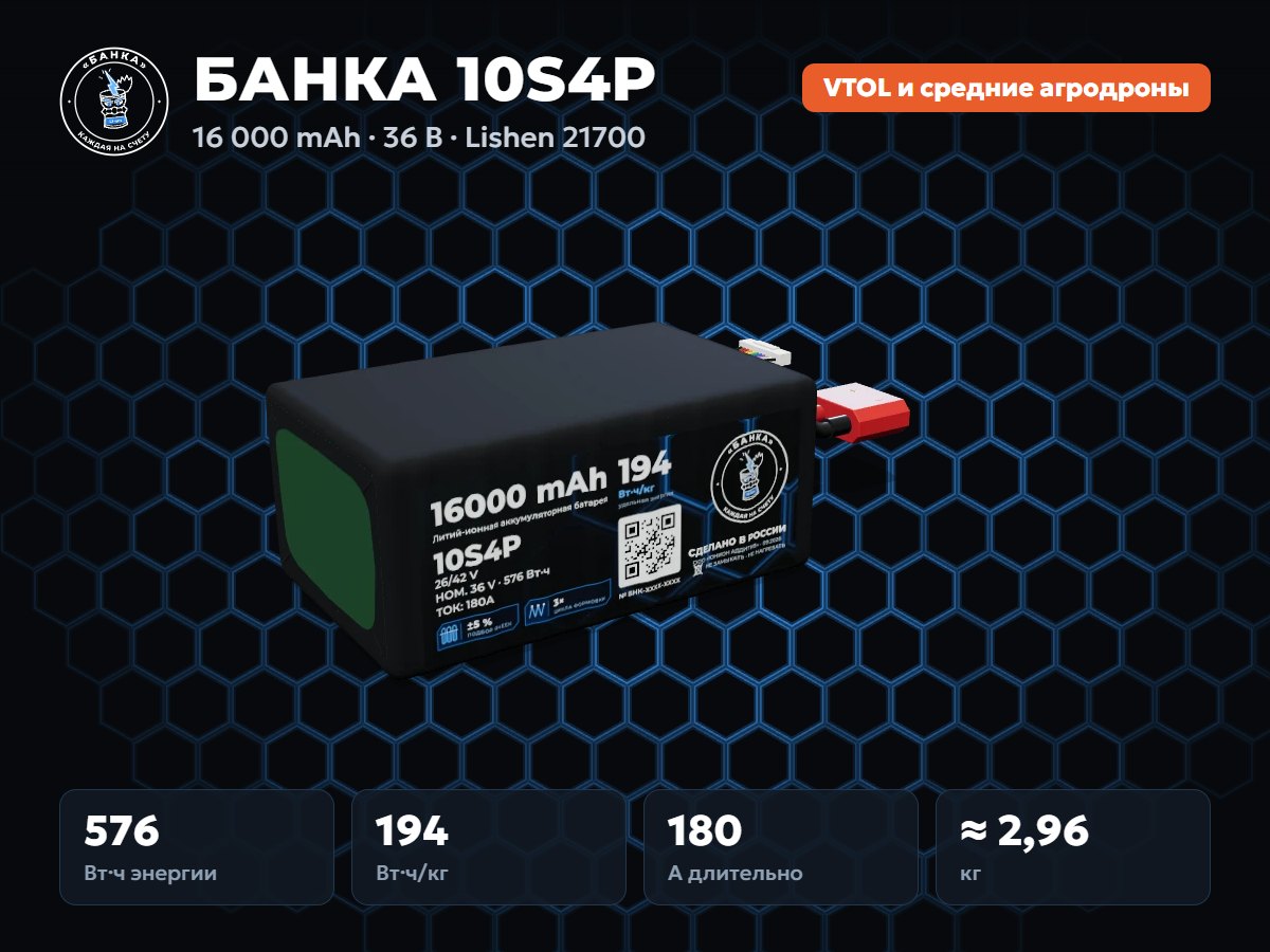 БАНКА 10S4P Lishen