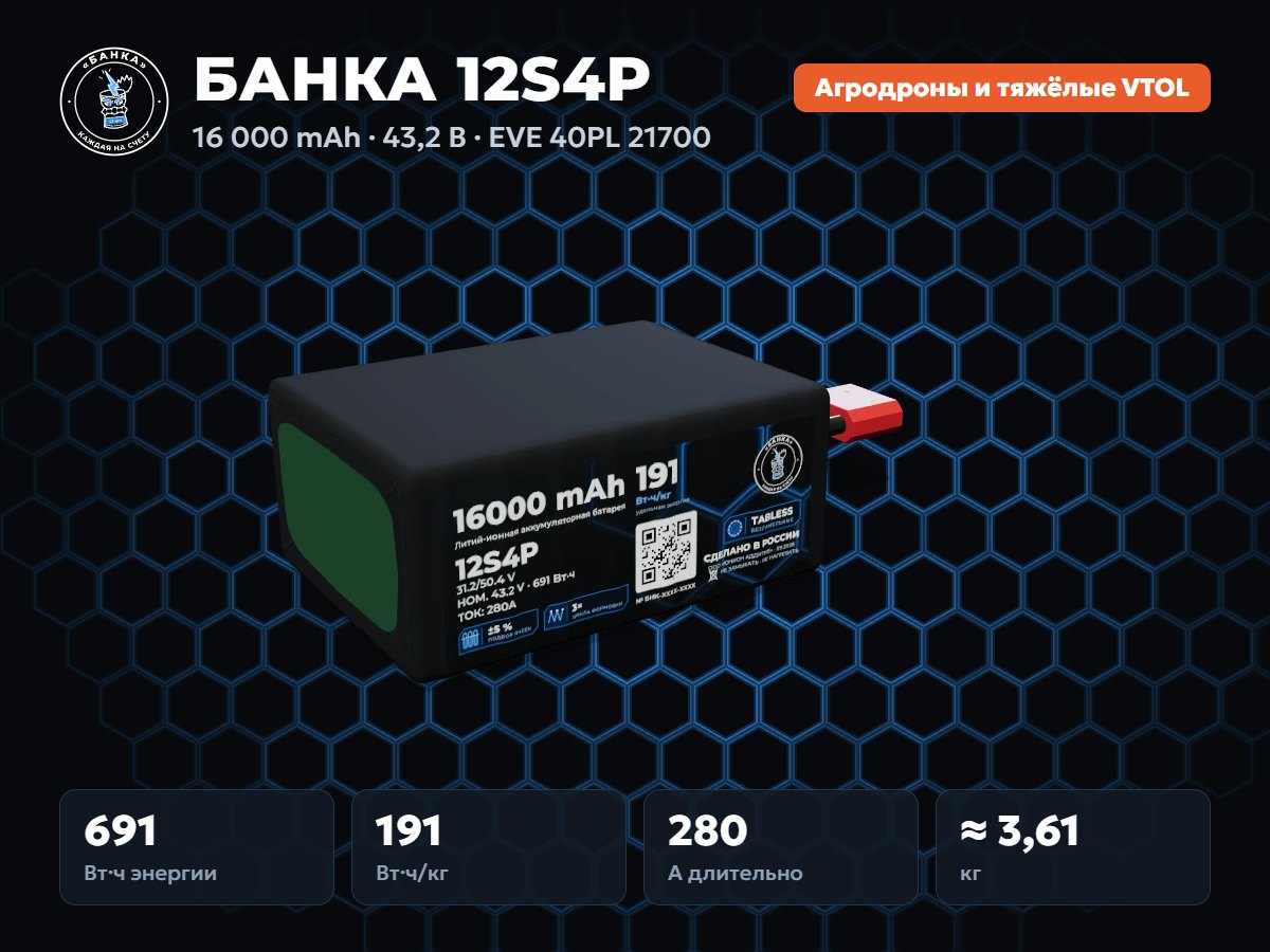 БАНКА 12S4P EVE 40PL