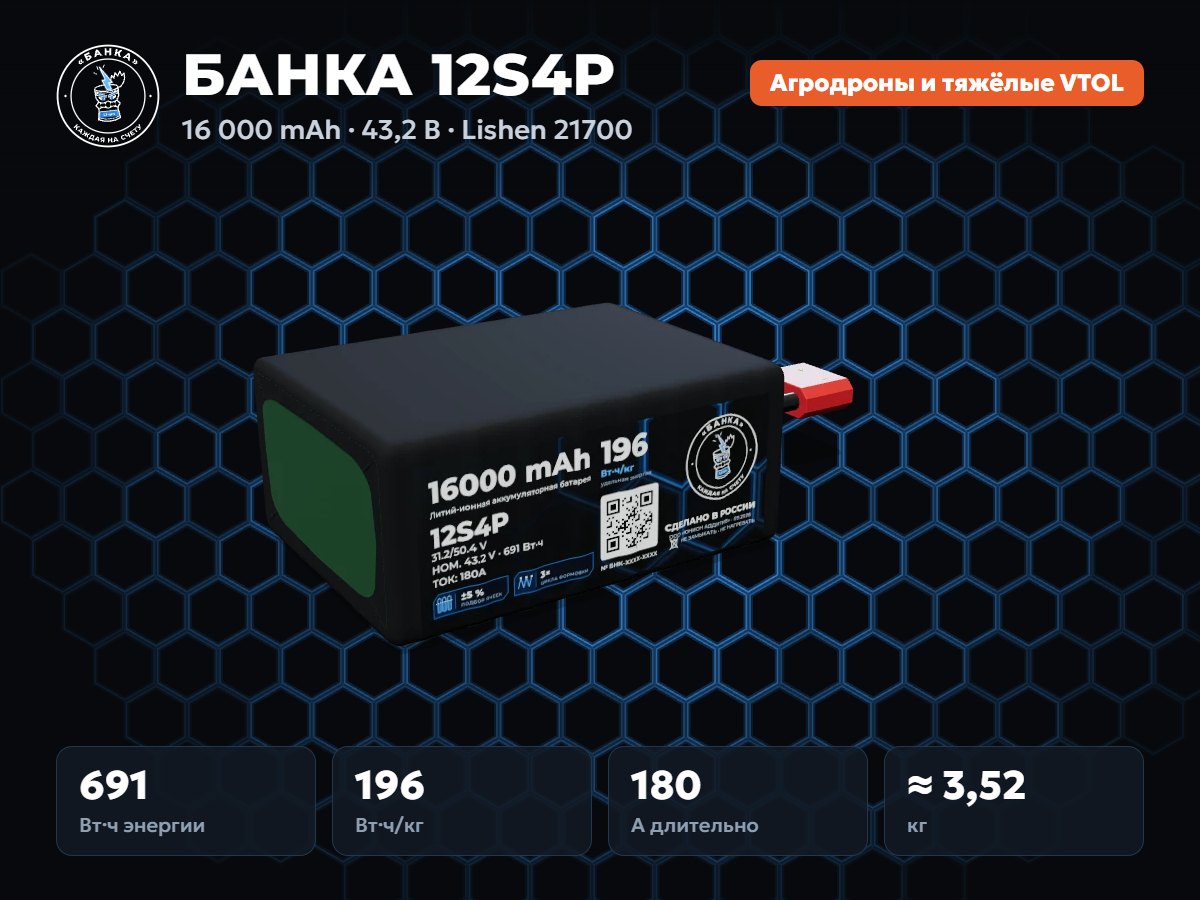 БАНКА 12S4P Lishen