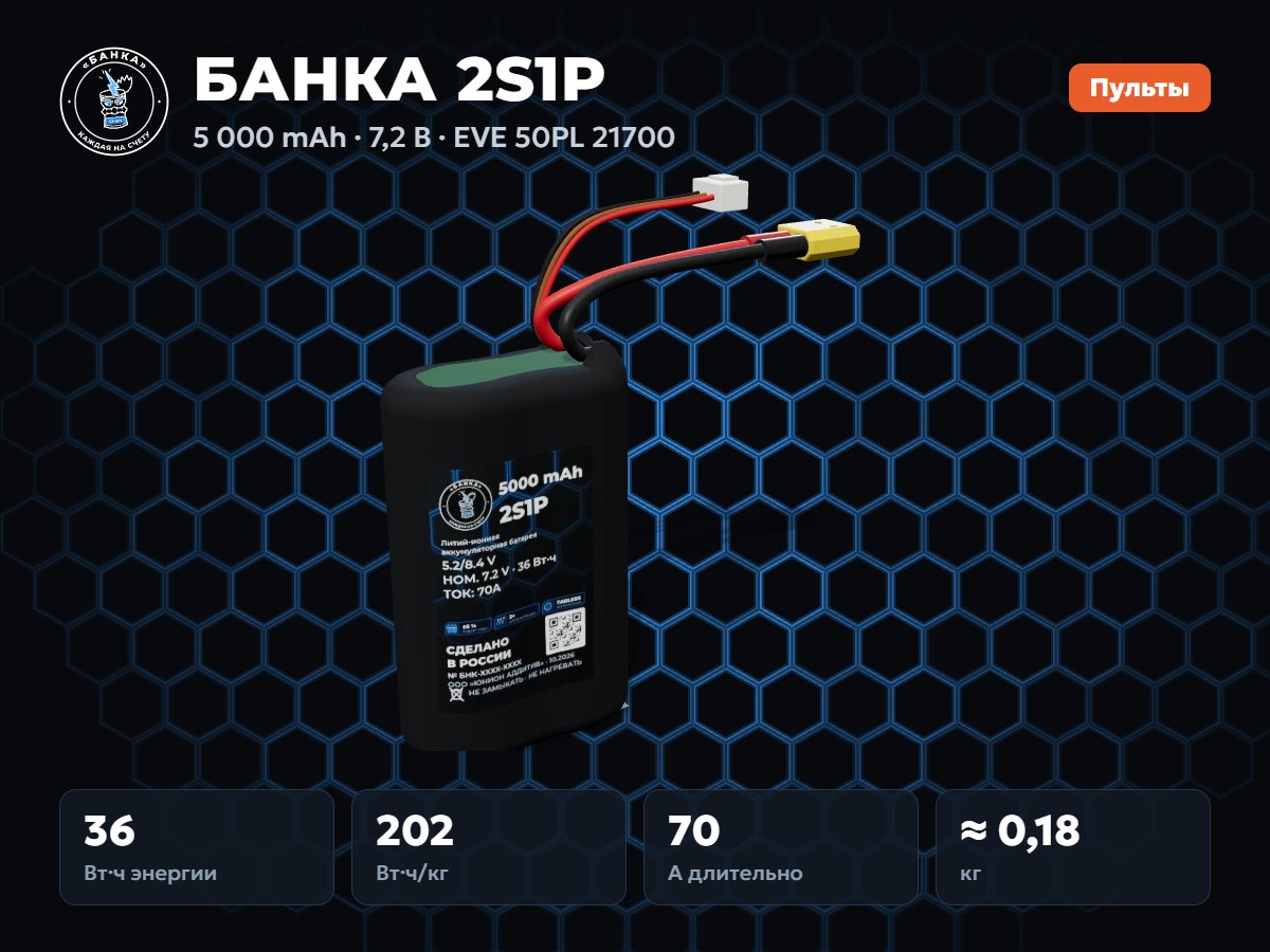 БАНКА 2S1P EVE 50PL