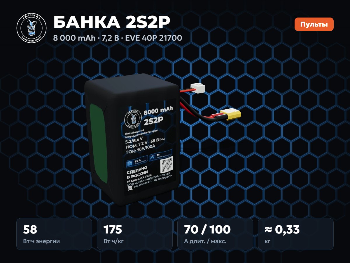 БАНКА 2S2P EVE 40P