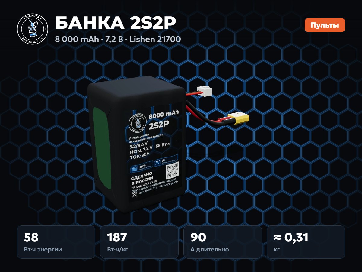 БАНКА 2S2P Lishen