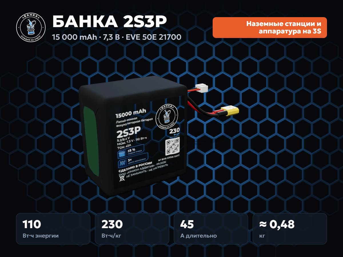 БАНКА 2S3P EVE 50E