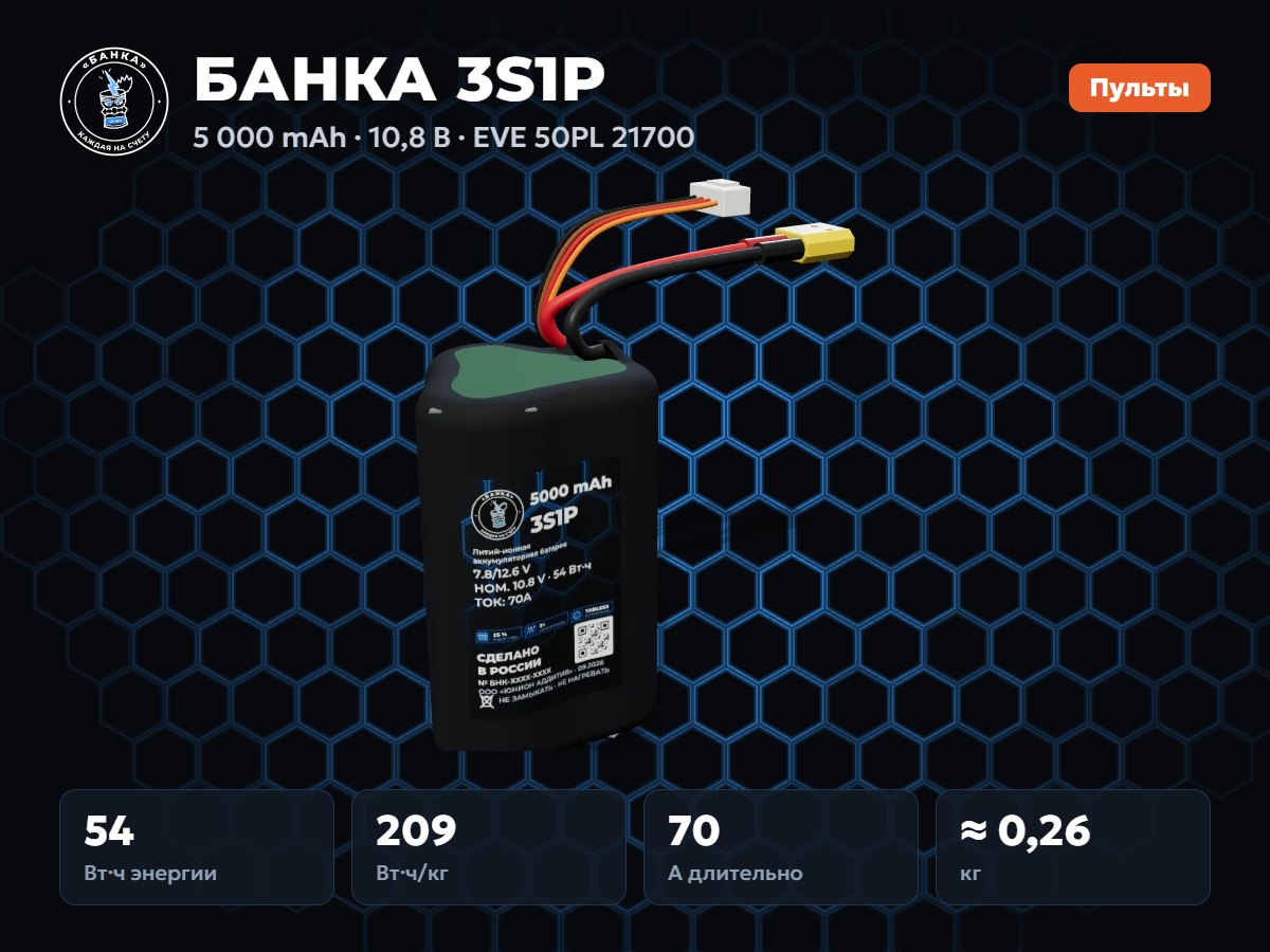 БАНКА 3S1P EVE 50PL