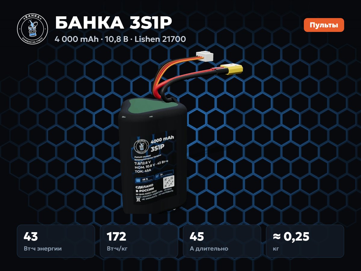 БАНКА 3S1P Lishen