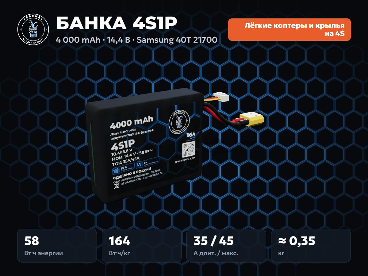 БАНКА 4S1P Samsung 40T