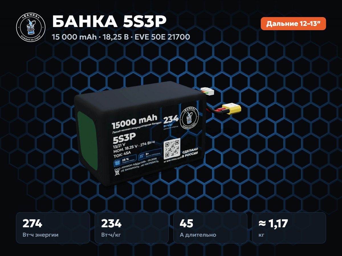 БАНКА 5S3P EVE 50E