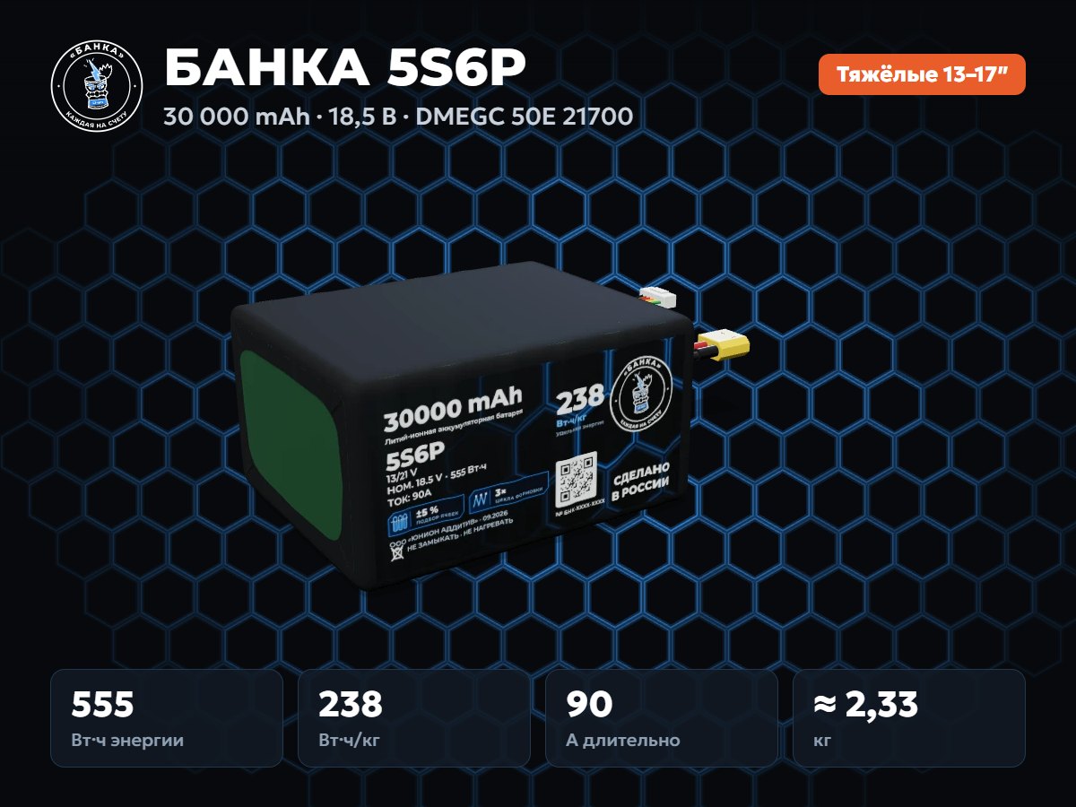БАНКА 5S6P DMEGC 50E
