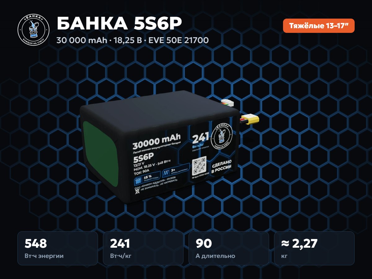 БАНКА 5S6P EVE 50E