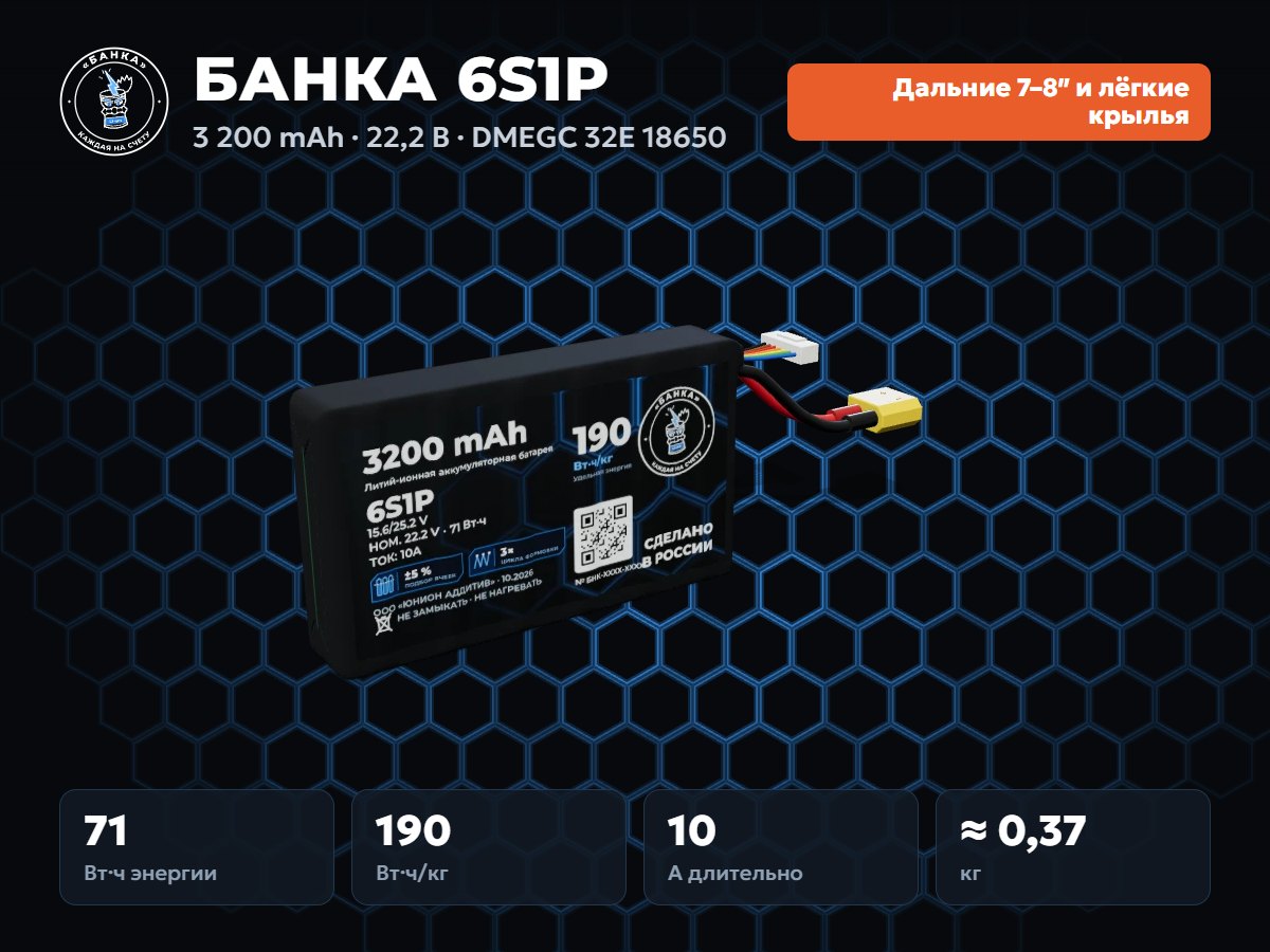БАНКА 6S1P DMEGC 32E