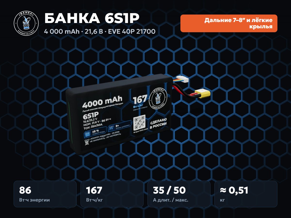 БАНКА 6S1P EVE 40P