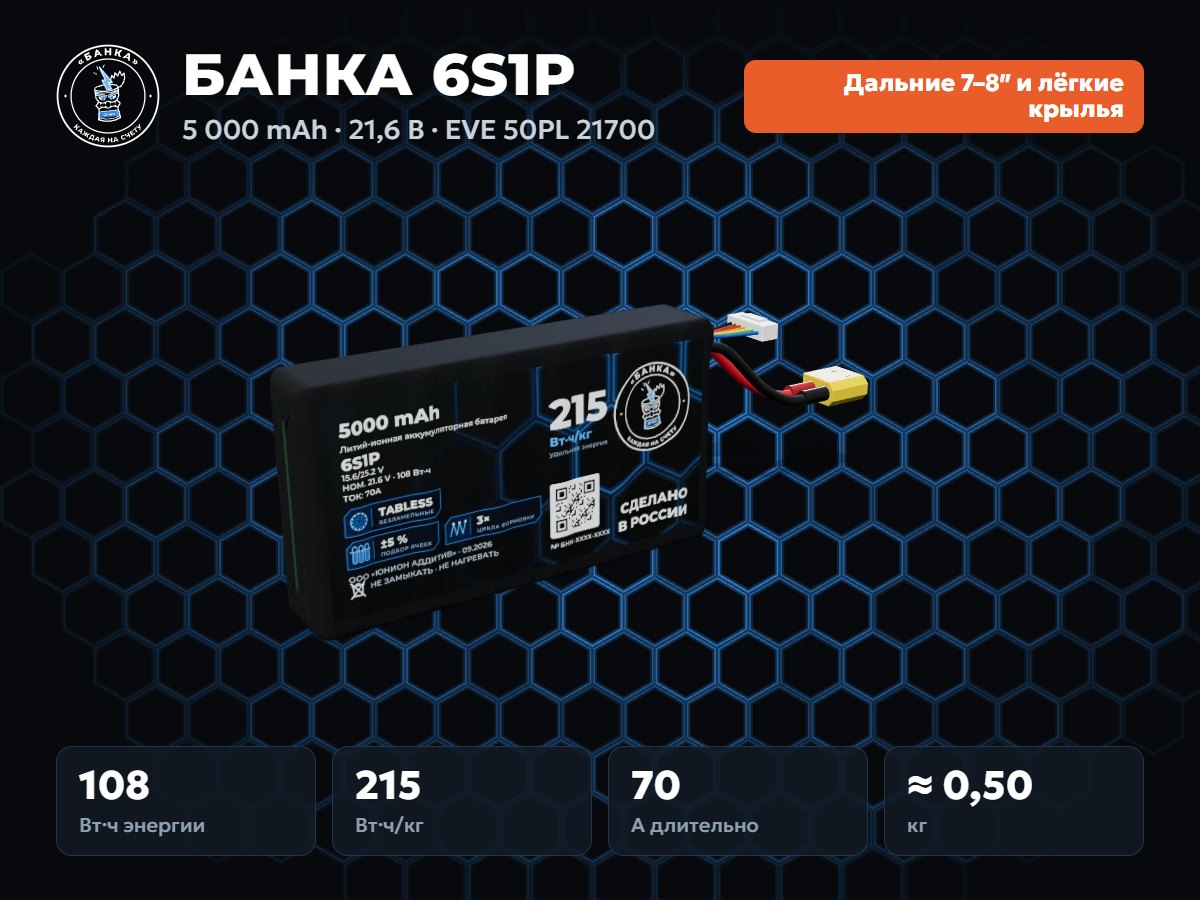 БАНКА 6S1P EVE 50PL