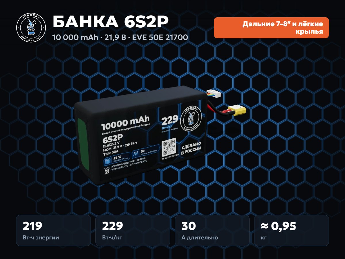 БАНКА 6S2P EVE 50E