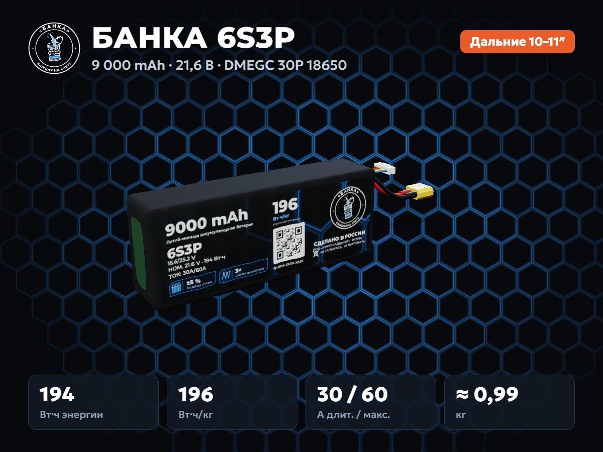 БАНКА 6S3P DMEGC 30P