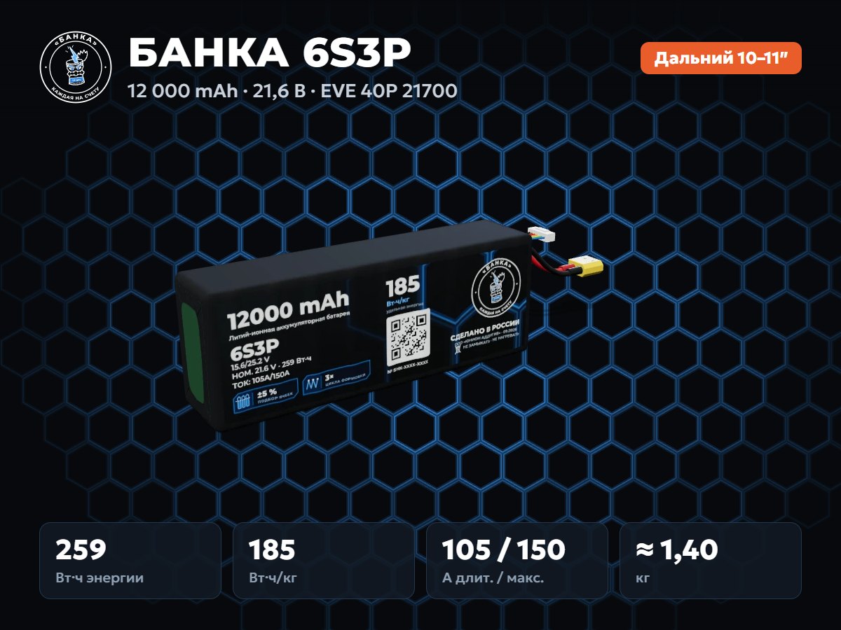 БАНКА 6S3P EVE 40P
