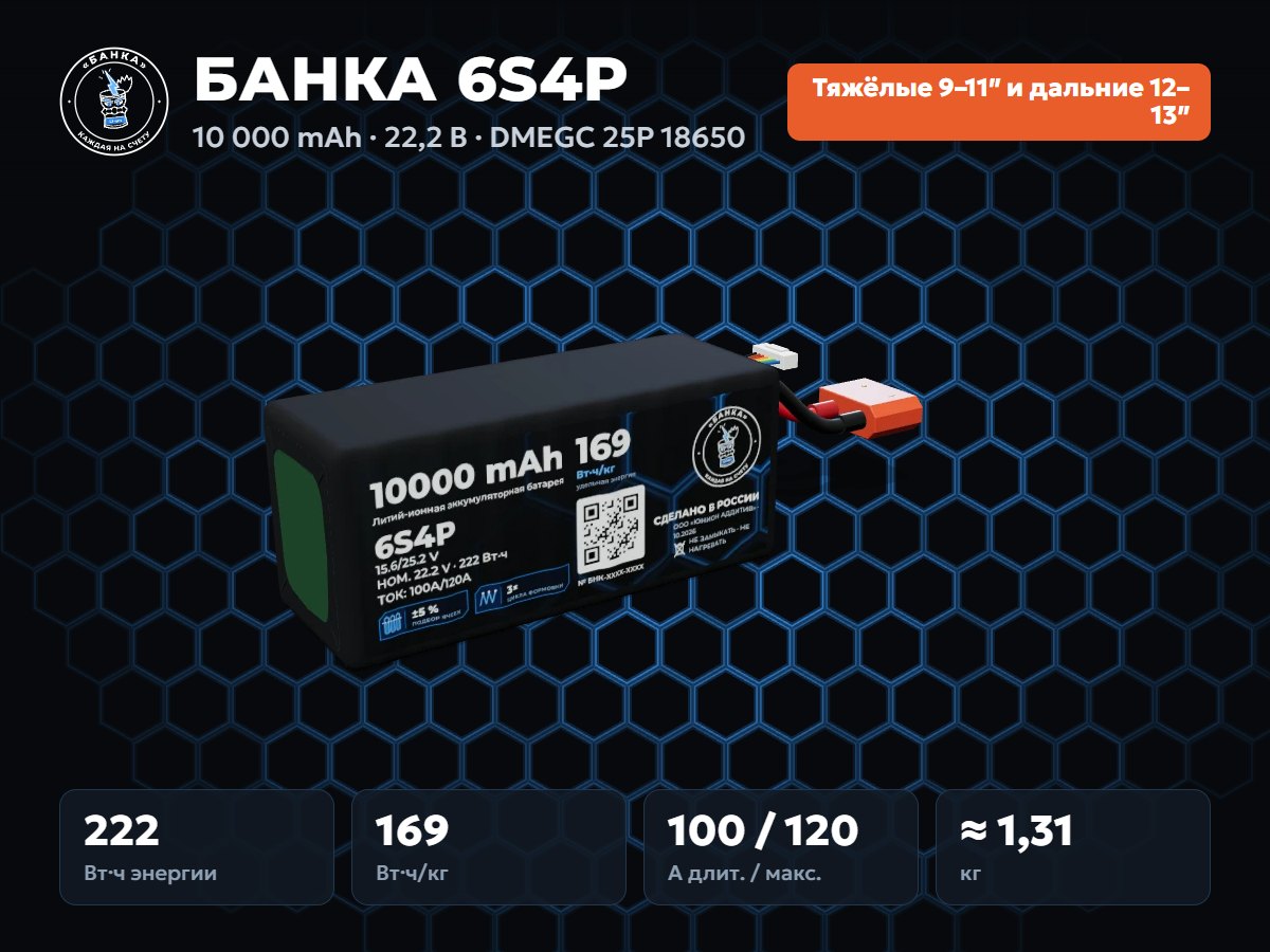 БАНКА 6S4P DMEGC 25P
