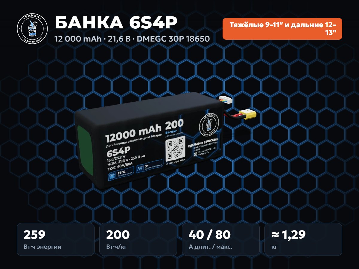 БАНКА 6S4P DMEGC 30P