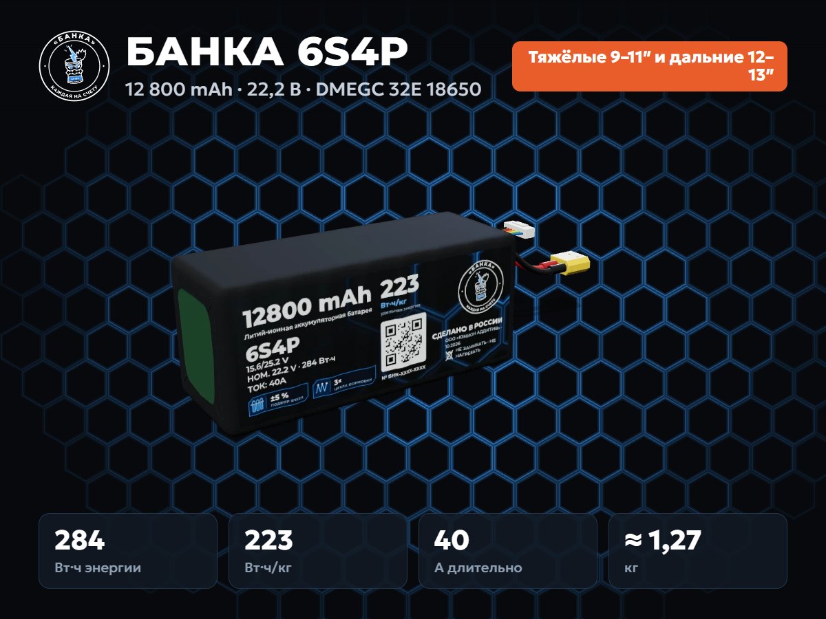 БАНКА 6S4P DMEGC 32E