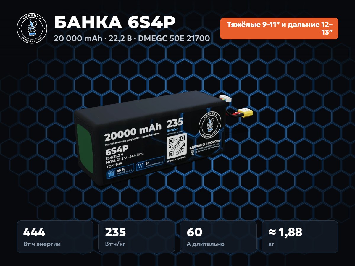 БАНКА 6S4P DMEGC 50E