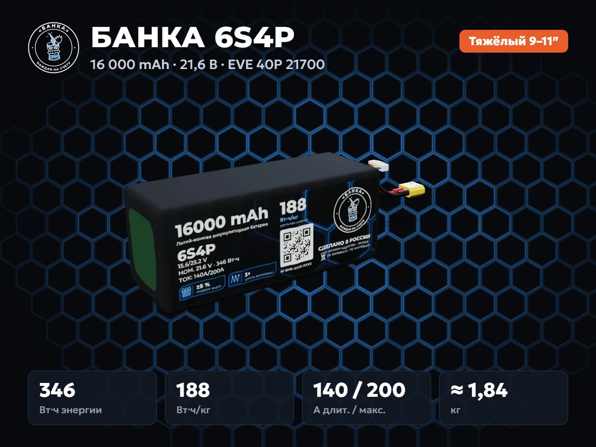 БАНКА 6S4P EVE 40P