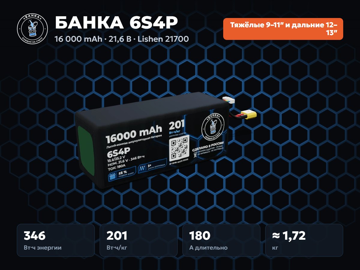 БАНКА 6S4P Lishen