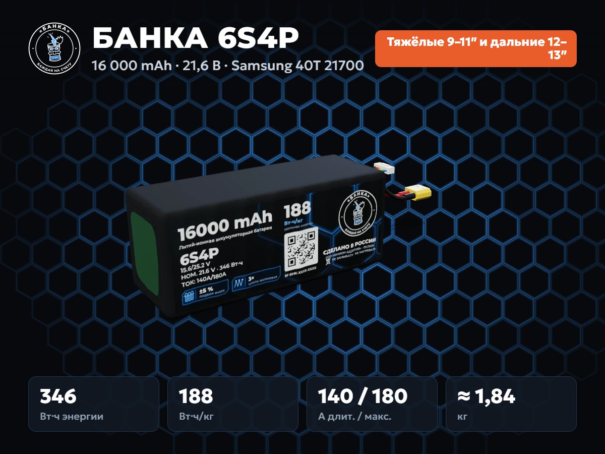 БАНКА 6S4P Samsung 40T