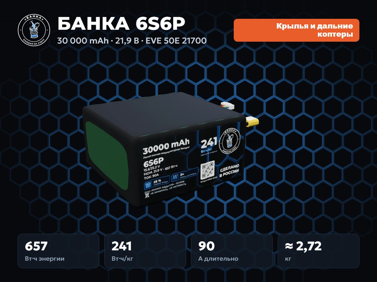 БАНКА 6S6P EVE 50E