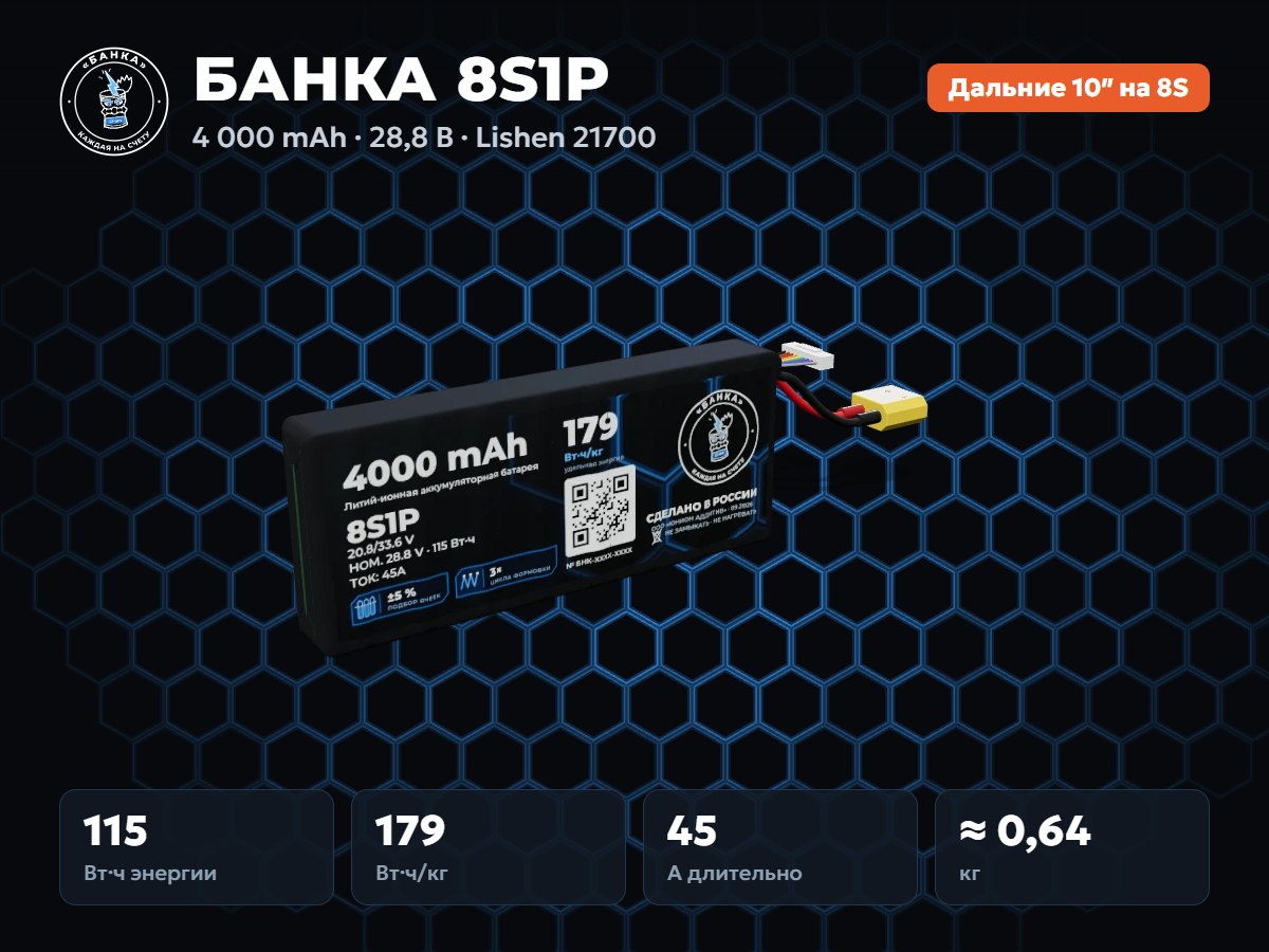 БАНКА 8S1P Lishen
