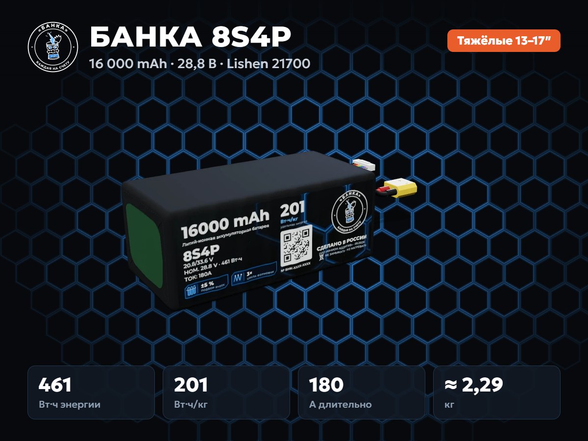БАНКА 8S4P Lishen