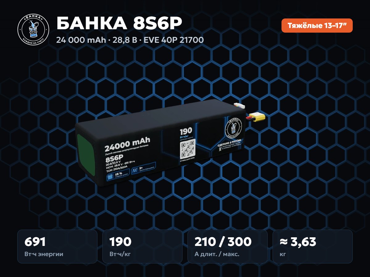 БАНКА 8S6P EVE 40P